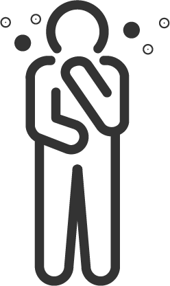 Person feeling nauseous